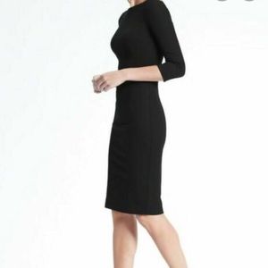 Banana Republic black panels sheath dress